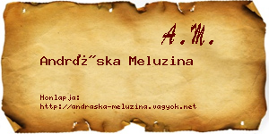 Andráska Meluzina névjegykártya